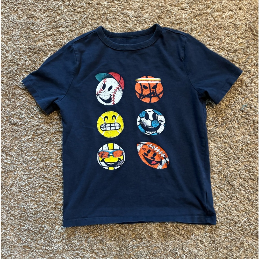 Boy’s GAP Kids Emoji Tee Navy Blue Size Small